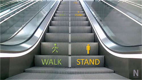 Explicit escalator interface